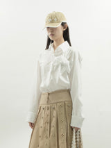 MICHE SHIRT 刺繍ホワイトシャツ