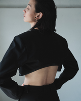 ウールクロップドジャケット