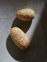 安部仁美 竹工芸《竹と石のオブジェクト》