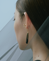 Black Safety Pin Earrings