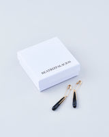 Black Safety Pin Earrings