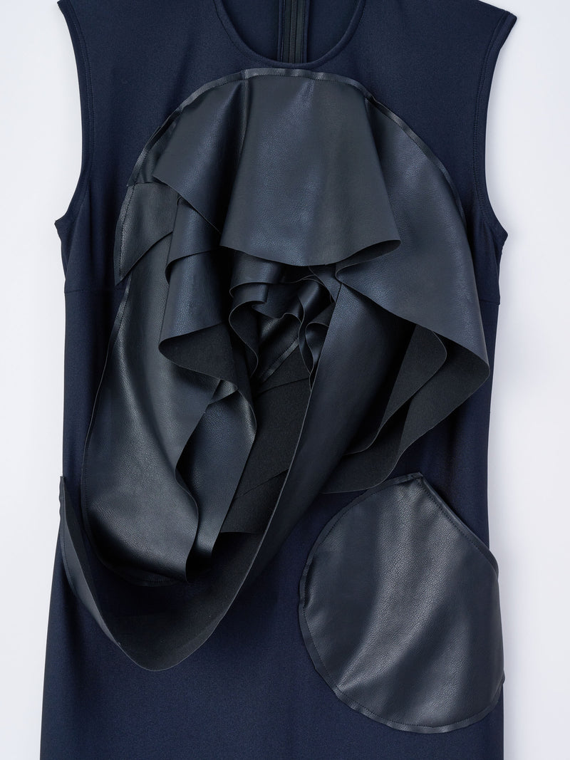 Swirl Sculpture summer gown　ブラックロングドレス