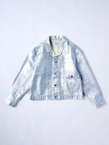 NEW CLASSIC JEAN JACKET#SILVER シルバー箔加工デニムジャケット