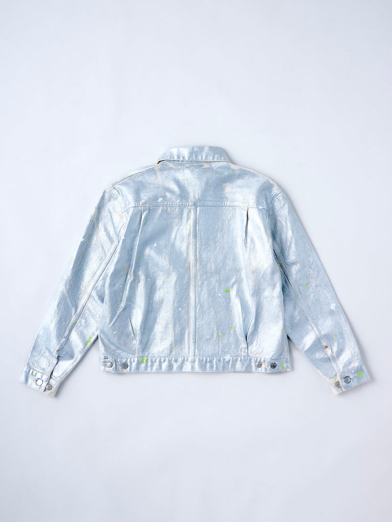 NEW CLASSIC JEAN JACKET#SILVER シルバー箔加工デニムジャケット