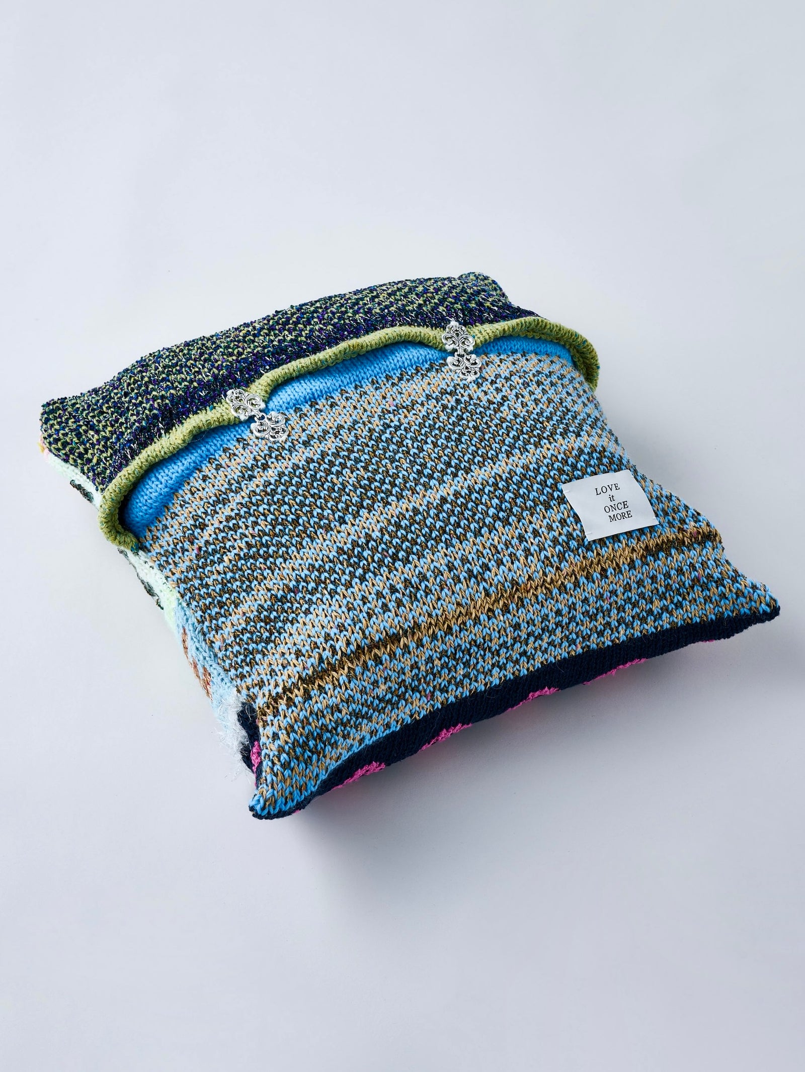 Handmade Knitting pouf ハンドメイド クッションカバー