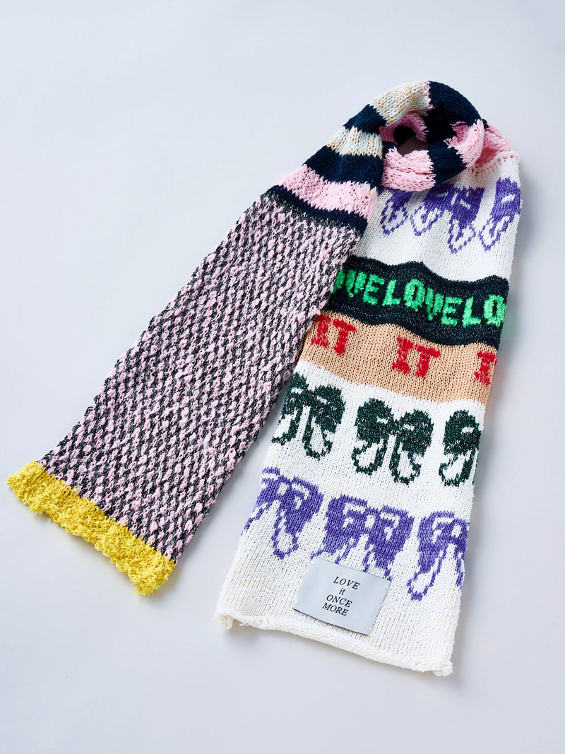 Handmade knit summeri scarf ハンドメイドサマーニットスカーフ 