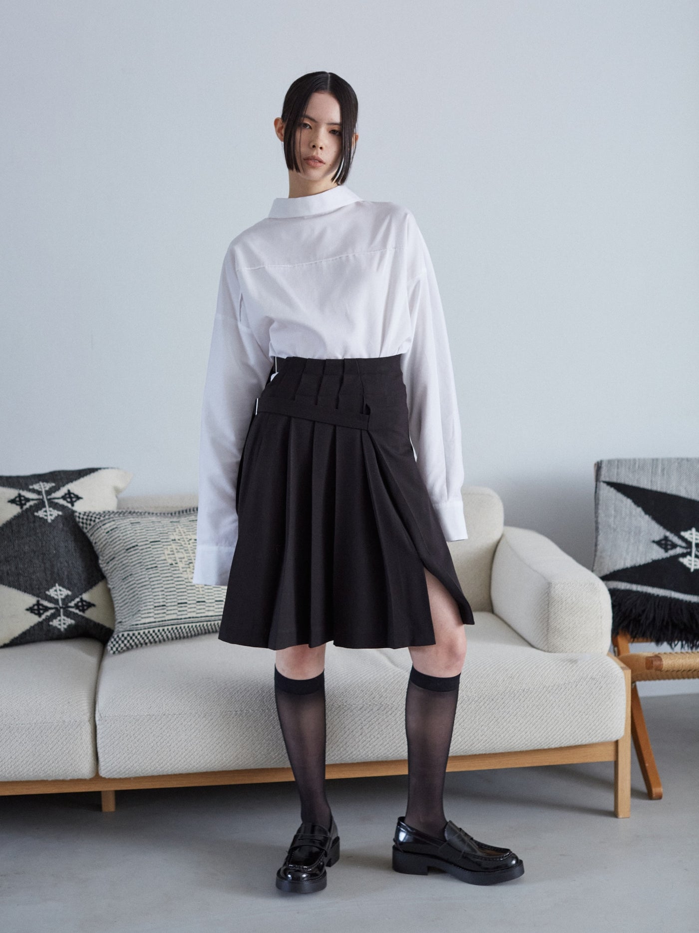 高価値セリー TĔLOPLAN（テーロプラン）Obrecht プリーツラップスカート Skirt スカート