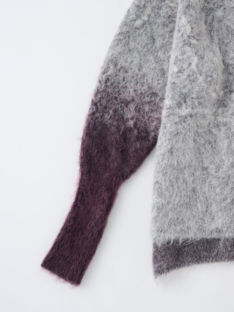 MOHAIR OPEN HIGHNECK KNIT  モヘアハイネックニットトップ