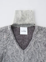 MOHAIR OPEN HIGHNECK KNIT  モヘアハイネックニットトップ