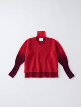 MOHAIR OPEN HIGHNECK KNIT  モヘアハイネックニットトップ