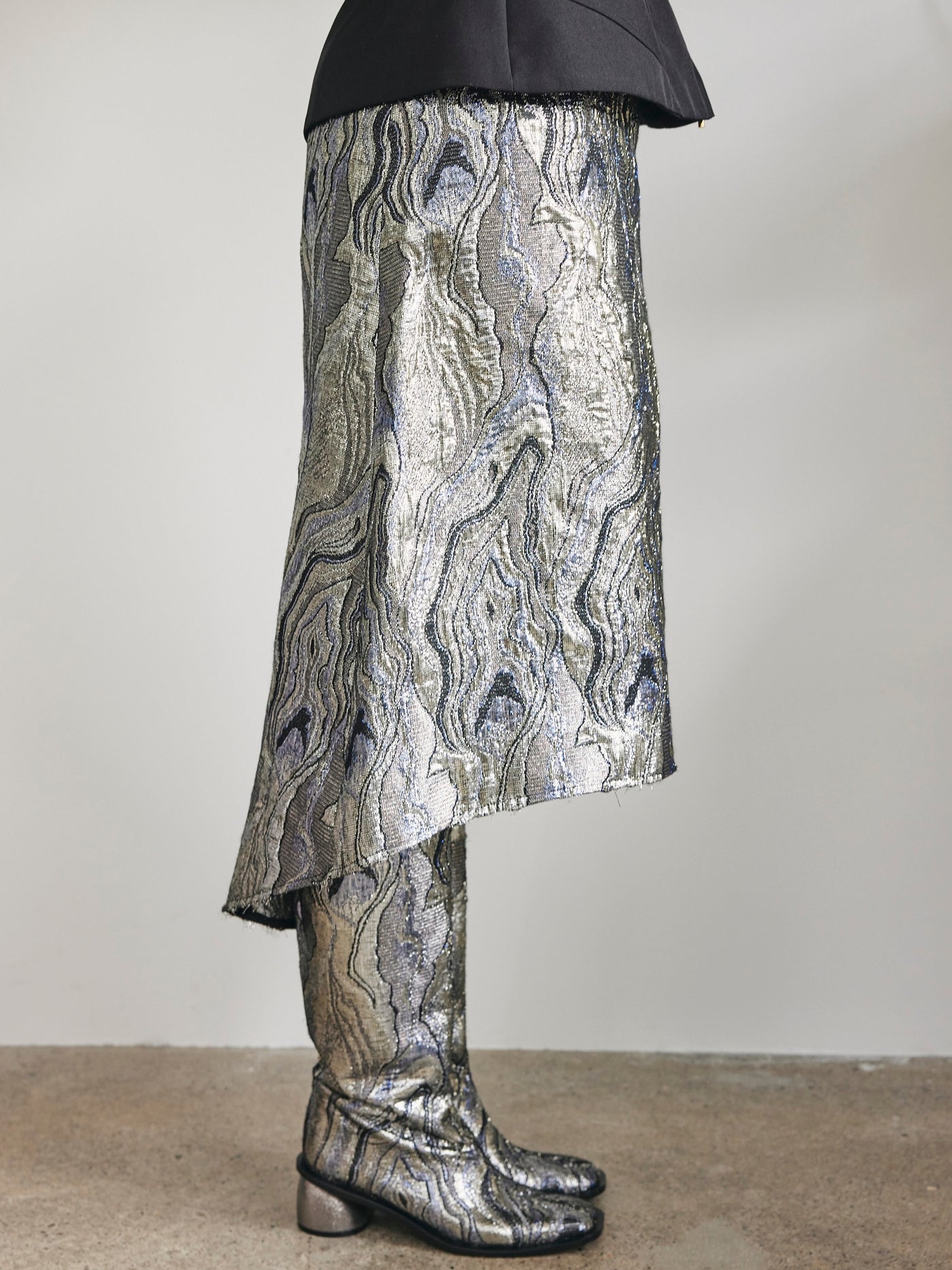 mukasa METARIC JAQUARD SKIRT／メタリックジャカードスカート