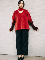 MOHAIR OPEN HIGHNECK KNIT  モヘアハイネックニットトップ