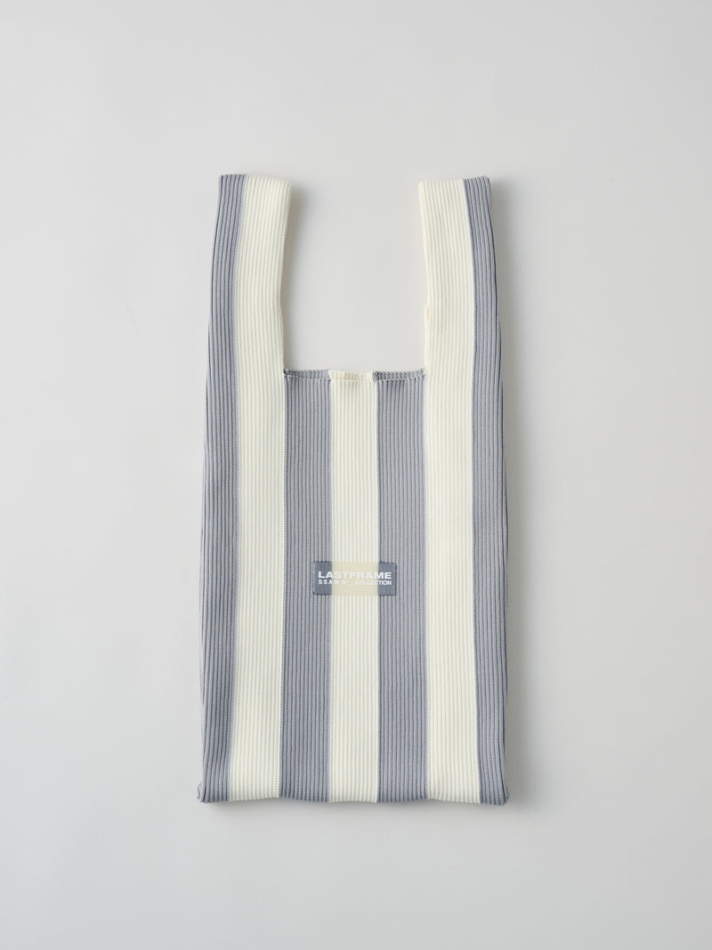 STRIPE MARKET BAG MEDIUM　ニットバッグ