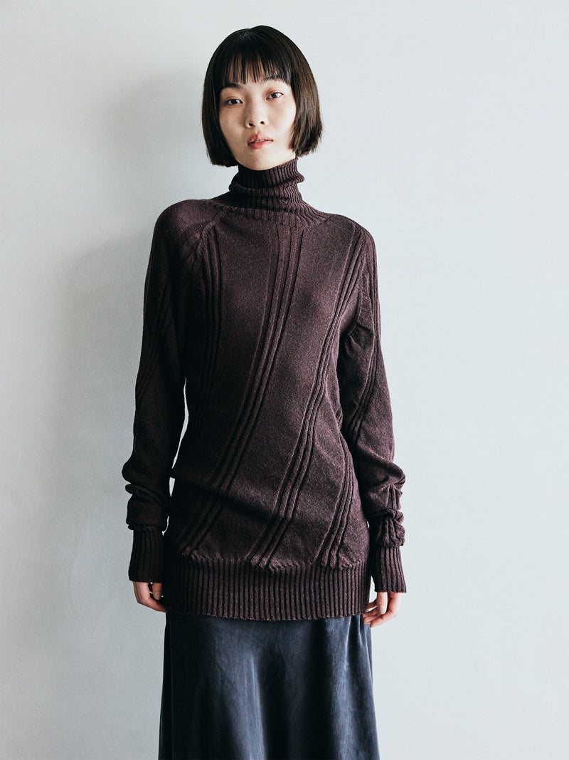 twist turtle neck top ツイストタートルネックトップ