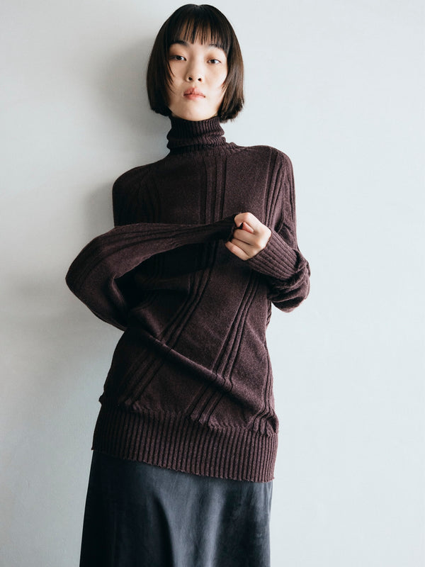 twist turtle neck top ツイストタートルネックトップ