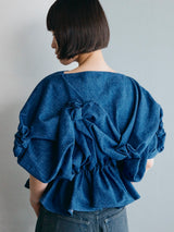 OPOC FLOWER DENIM TOP フラワーデニムトップ