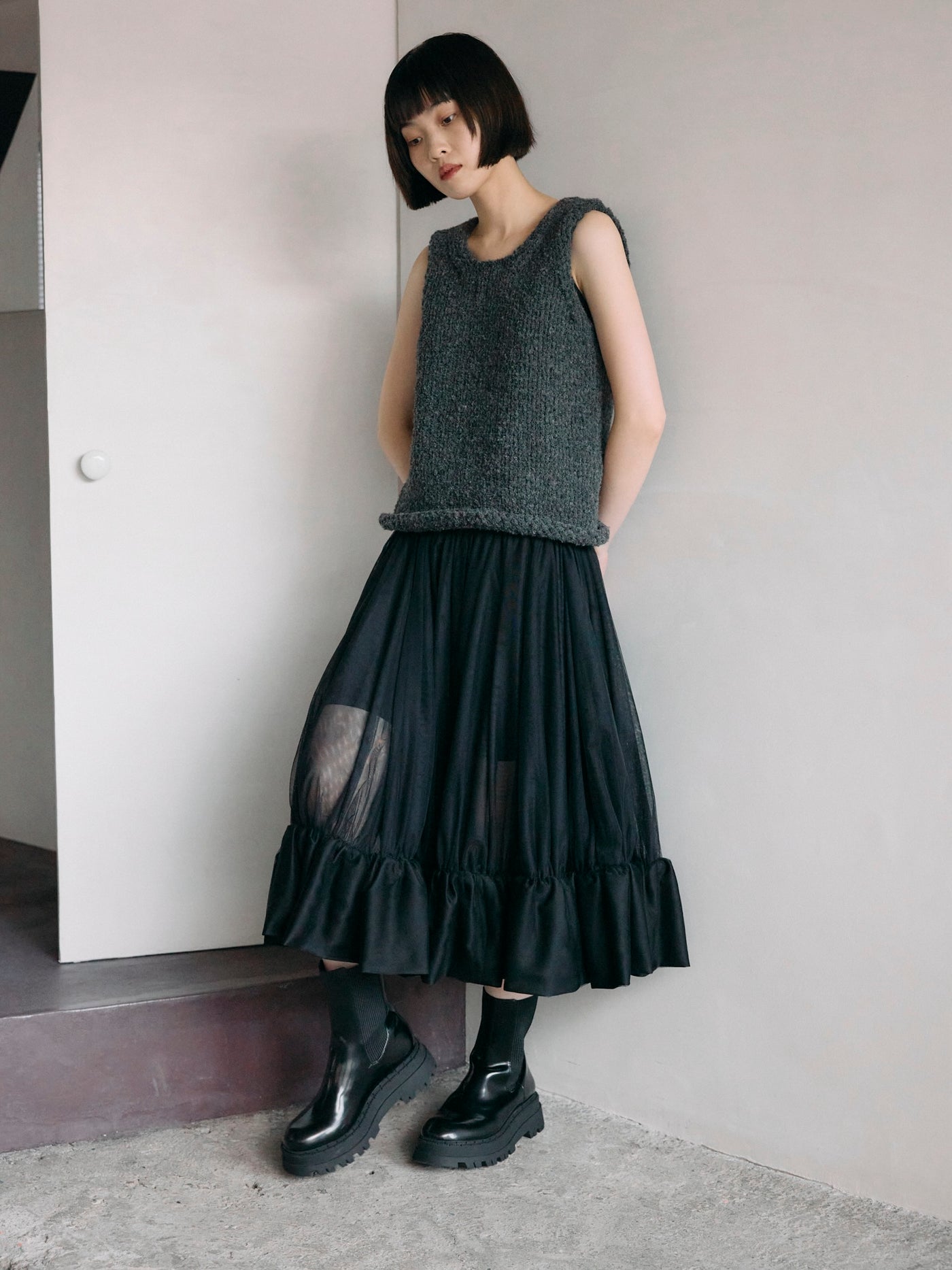 HAENGNAE（ヘンネ）SHUMAI VOLUME 2PIECE TULLE SKIRT ２ピースチュールスカート – Numero CLOSET