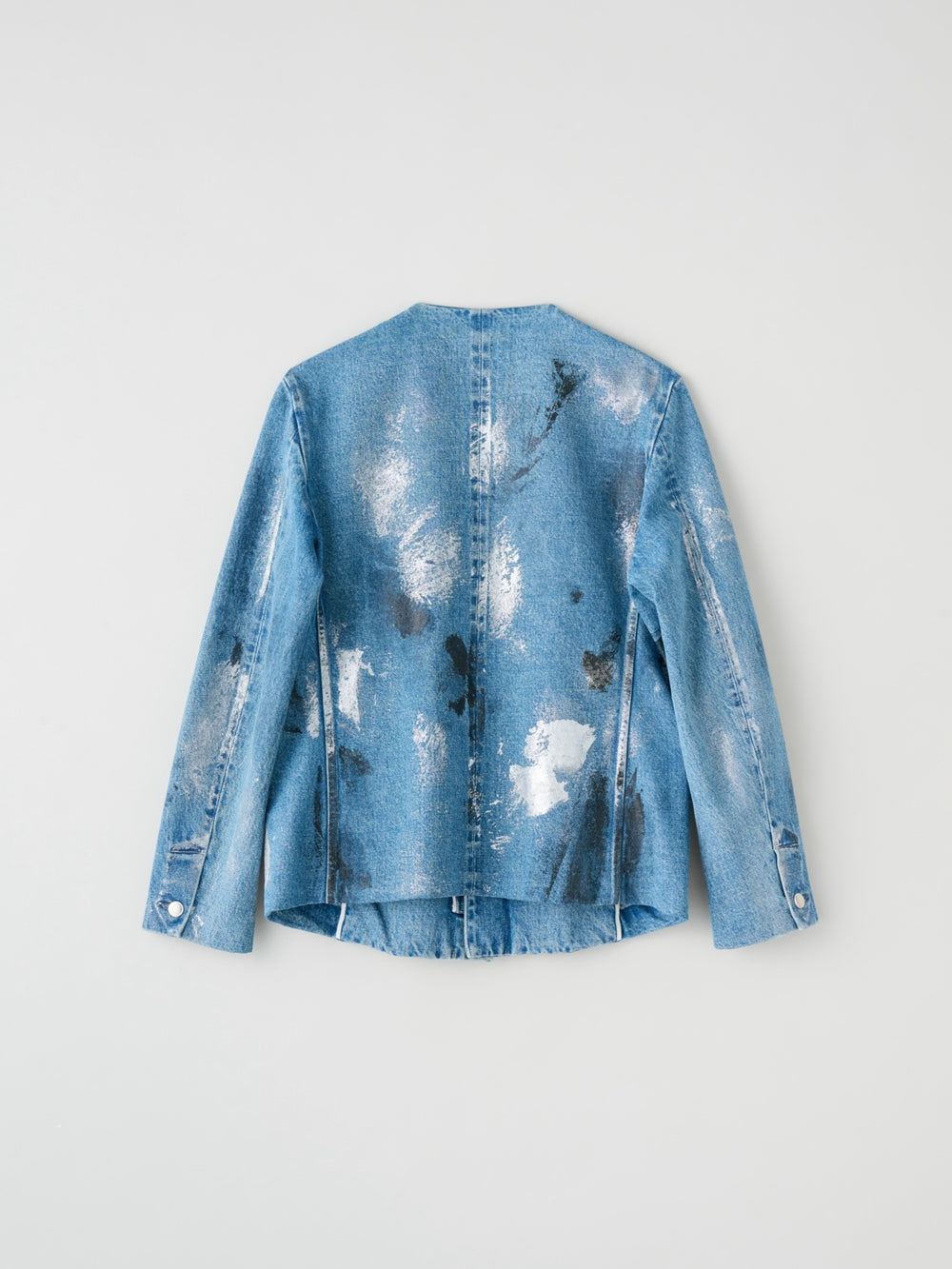 NO COLLAR JEAN JACKET ／ ノーカラー デニムジャケット