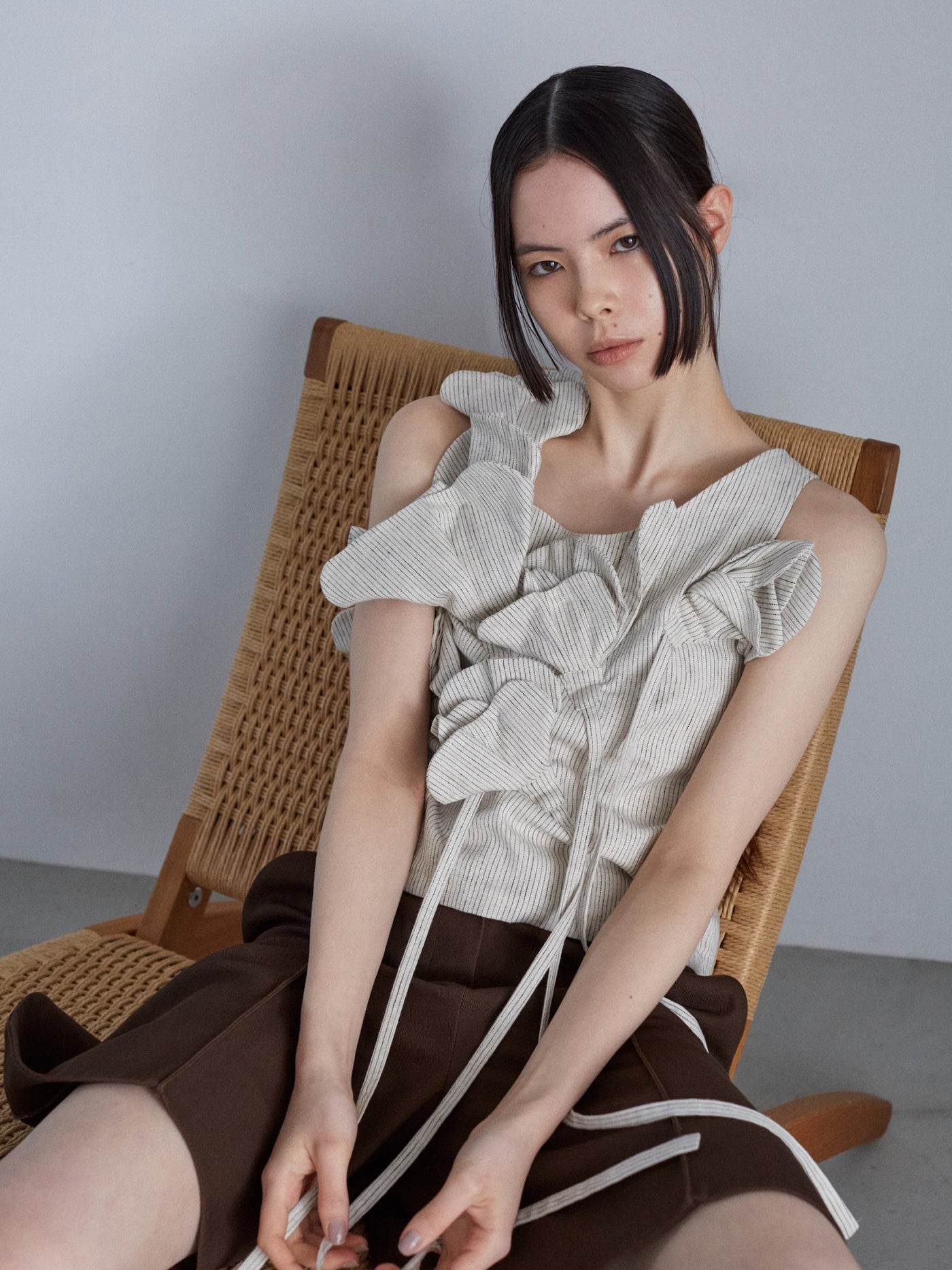 riv nobuhiko キャミソールトップス riv nobuhiko/リブノブヒコ】KIMSI BEAD BUSTIER/ビーズビスチェ