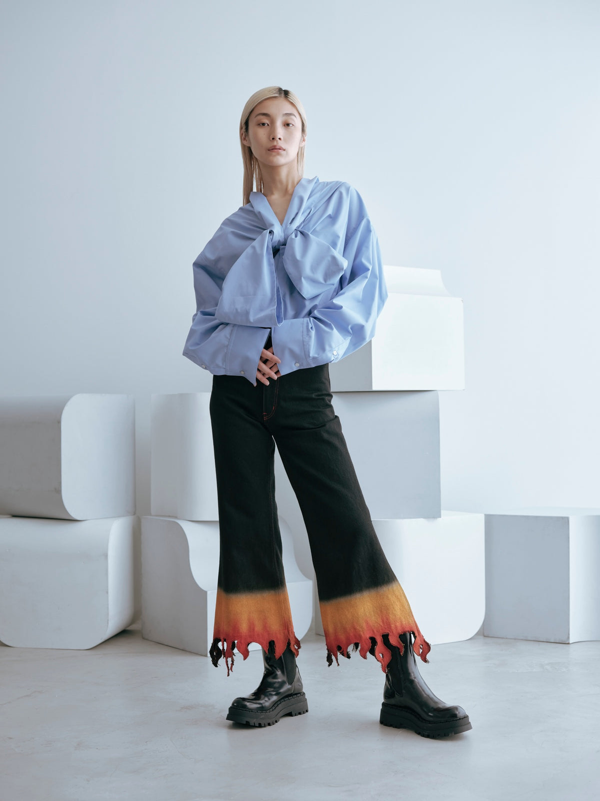 Tender Person チェック柄フレアパンツ TENDER PERSON｜テンダー