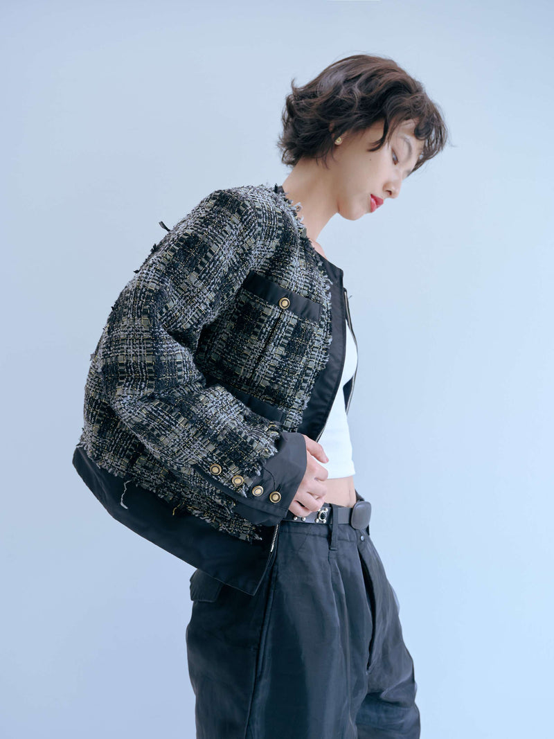 TWEED BOMBER JACKET  ツイードボンバージャケット ブルゾン