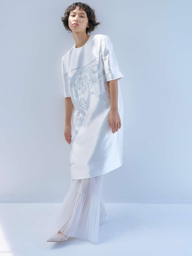 Printed Art Nouveau Mini Dress アールヌーヴォー プリント ミニドレス