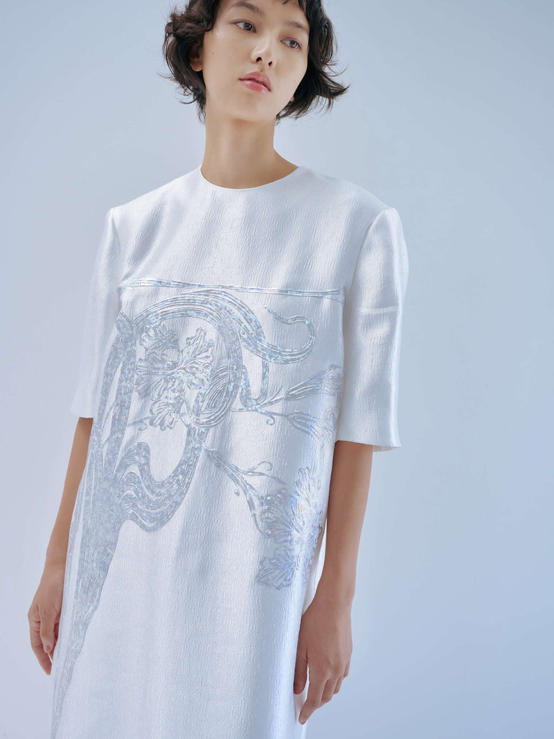 Printed Art Nouveau Mini Dress アールヌーヴォー プリント ミニドレス