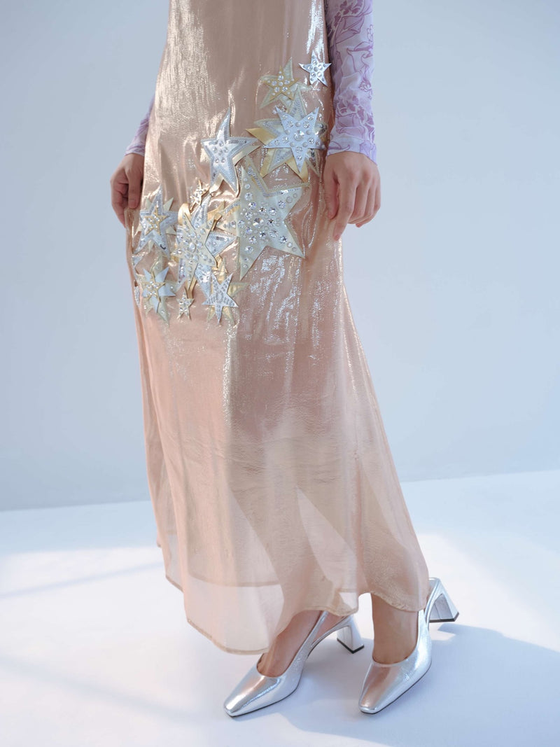 Star Embroidered Dress  星刺繍 キャミソールロングドレス