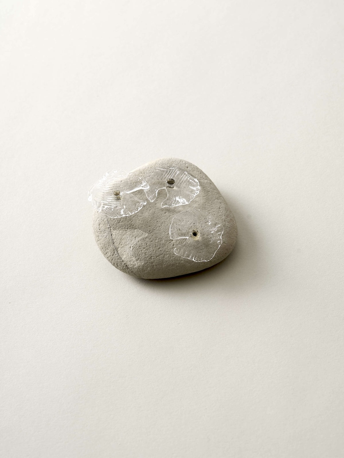 深川瑞恵 石とガラスのオブジェ ＜stone to burgeon（芽ぶく石）＞ 2