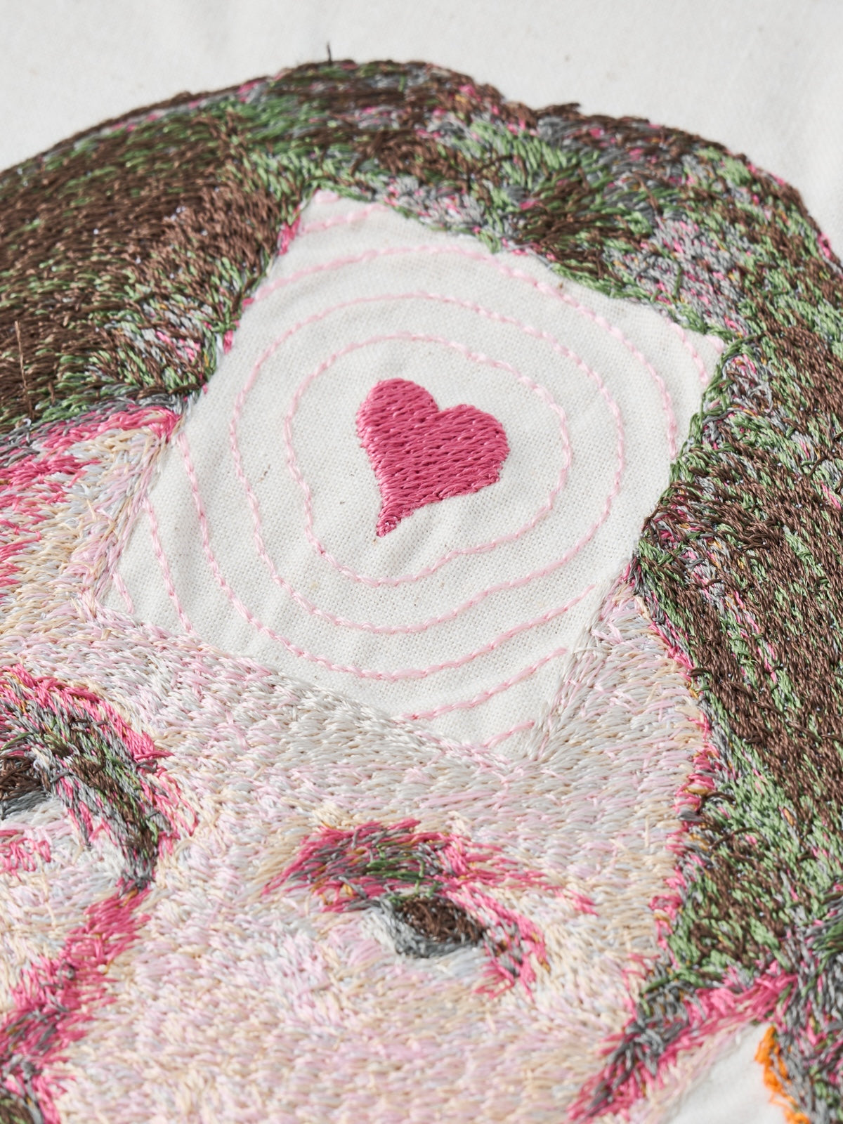 「claireSowdenクレアソヴデン亅ハートイラスト刺繍額入セットサイン入り Floral Heart - クロスステッチ図案（初級）