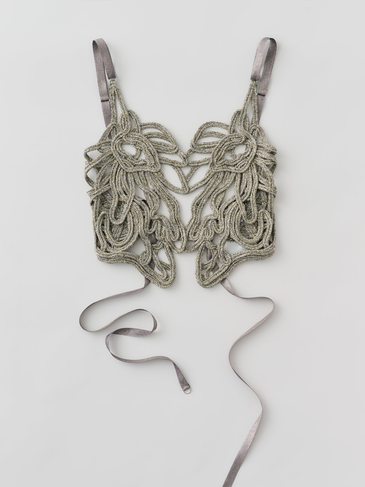 【完売品】MUKASA Embroidery camisole Embroidery Metalic Camisole(FREE SILVER): MUKASA: WOMENS