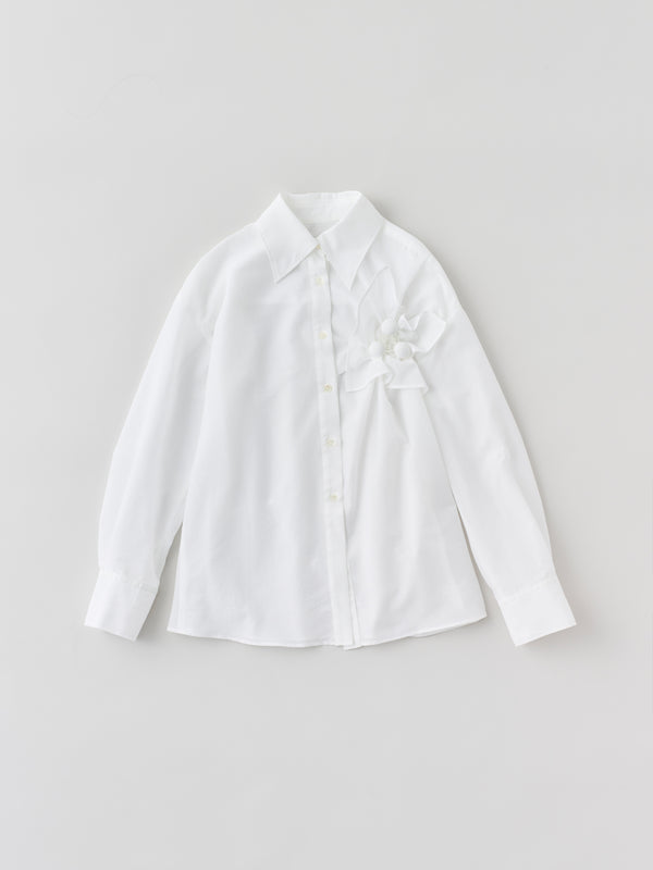MICHE SHIRT 刺繍ホワイトシャツ