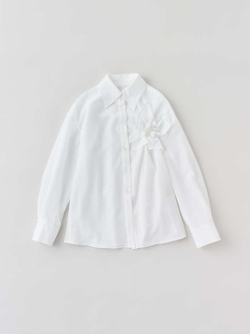 MICHE SHIRT 刺繍ホワイトシャツ