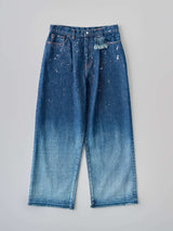 Midnight  Green Denim  Pants ミッドナイトグリーン デニム ワイドパンツ
