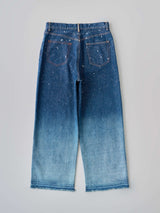 Midnight  Green Denim  Pants ミッドナイトグリーン デニム ワイドパンツ