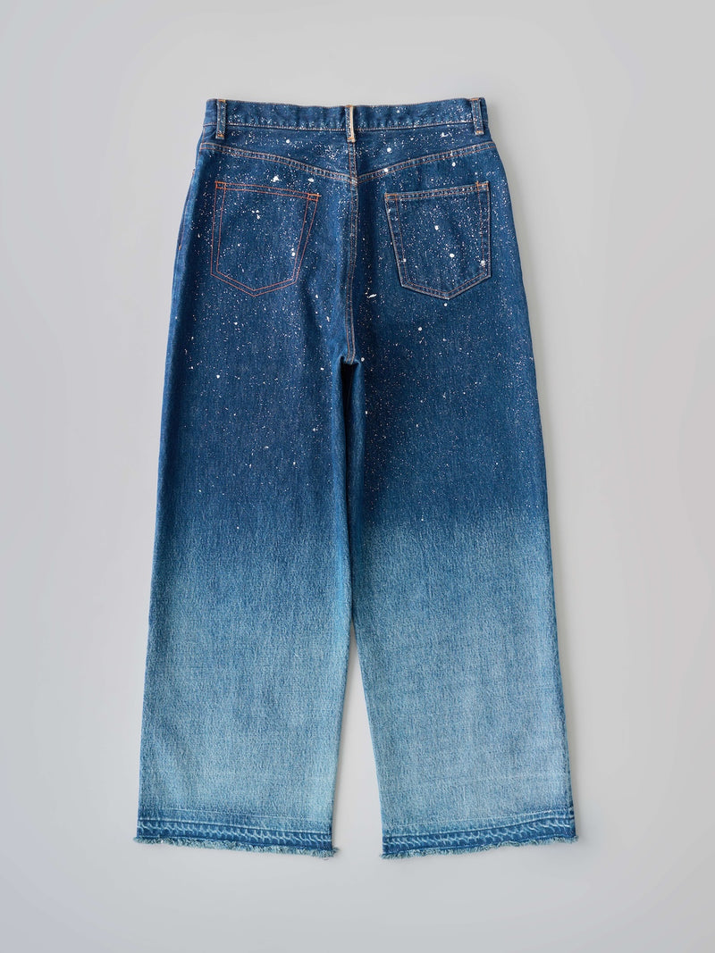 Midnight  Green Denim  Pants ミッドナイトグリーン デニム ワイドパンツ