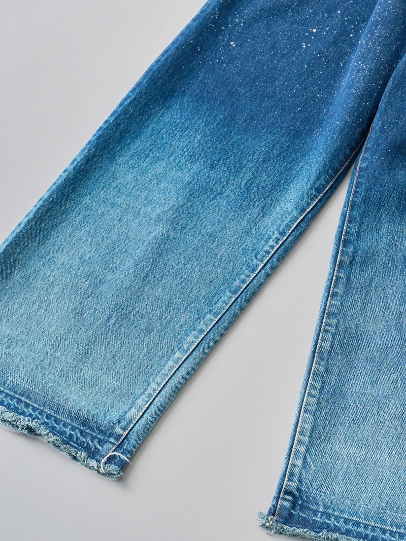 Midnight  Green Denim  Pants ミッドナイトグリーン デニム ワイドパンツ