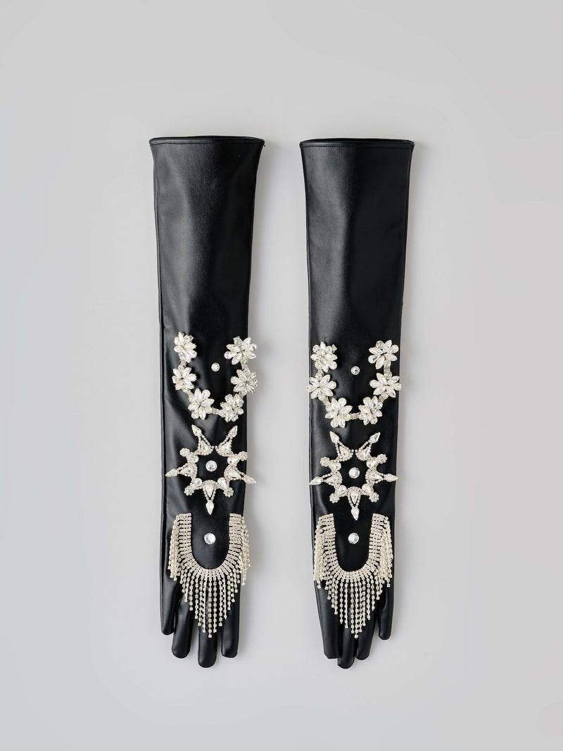 Bijou Embroidered Glove  ビジュー刺繍ロンググローブ