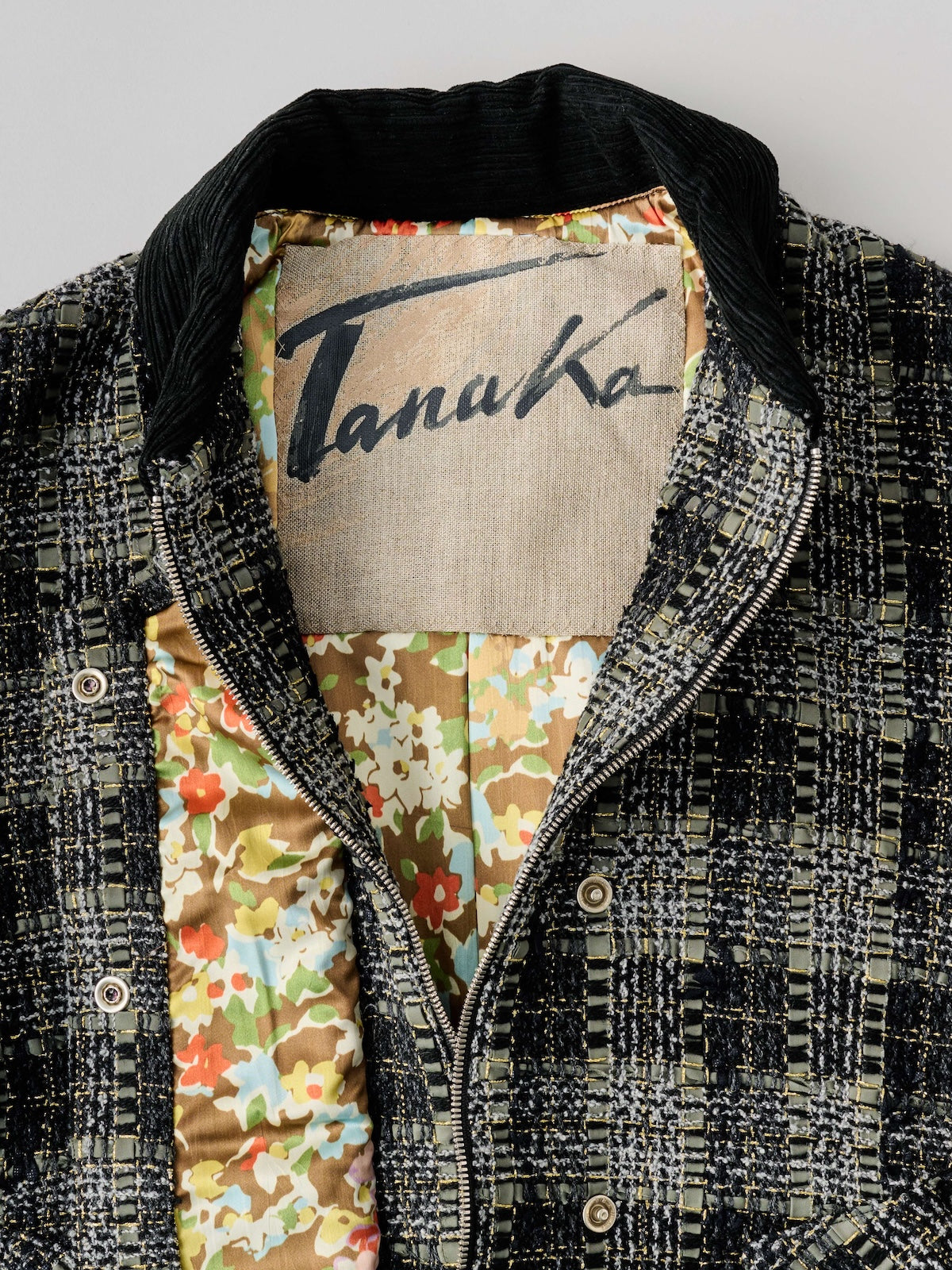 【FUMIE-TANAKA】ツイードダブルジャケット/1 FUMIKA UCHIDA/フミカウチダ】WAFFLE SLEEVELESS SAFARI JACKET
