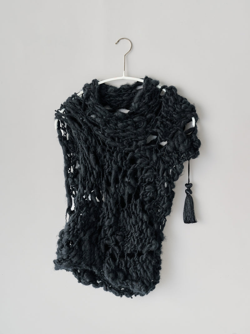 【予約販売】HAND SPAN MULTI VEST  手紡ぎハンドニットベスト
