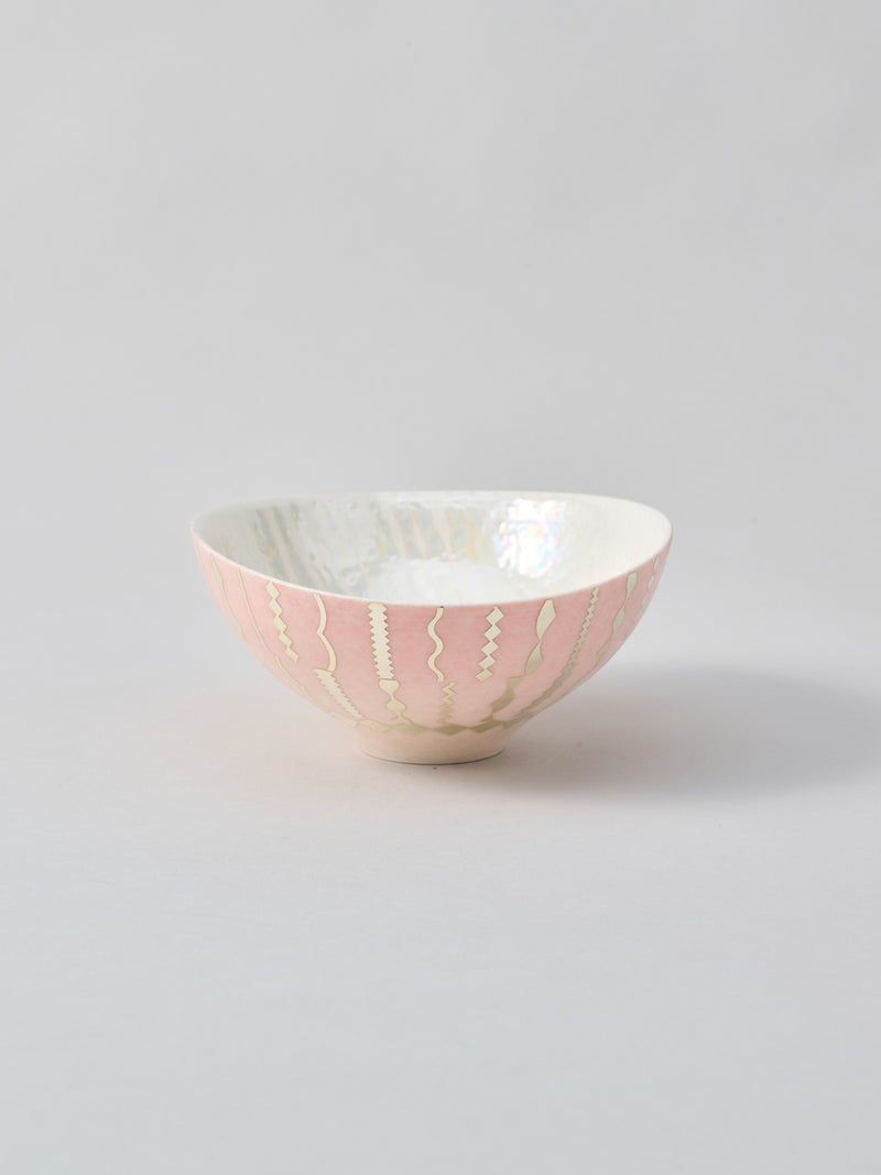高橋朋子 茶碗《淡光彩沓盌  霞月》木箱付き（T1）