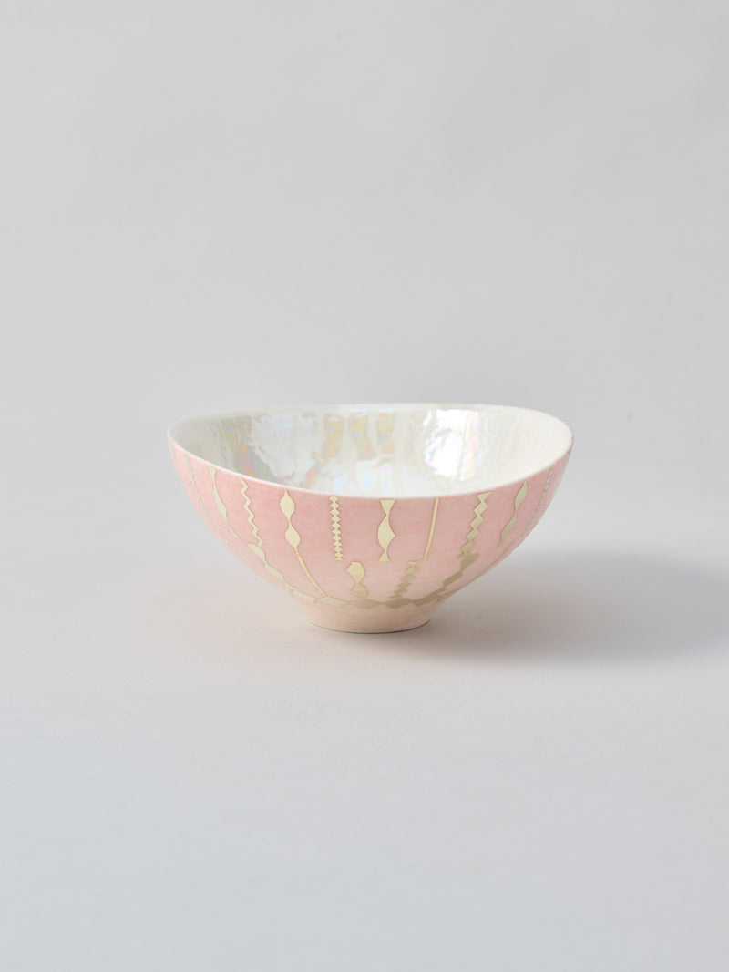 高橋朋子 茶碗《淡光彩沓盌  霞月》木箱付き（T1）