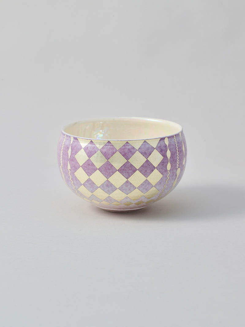 高橋朋子 茶碗《紫光彩盌 豊咲》（T2）木箱付き