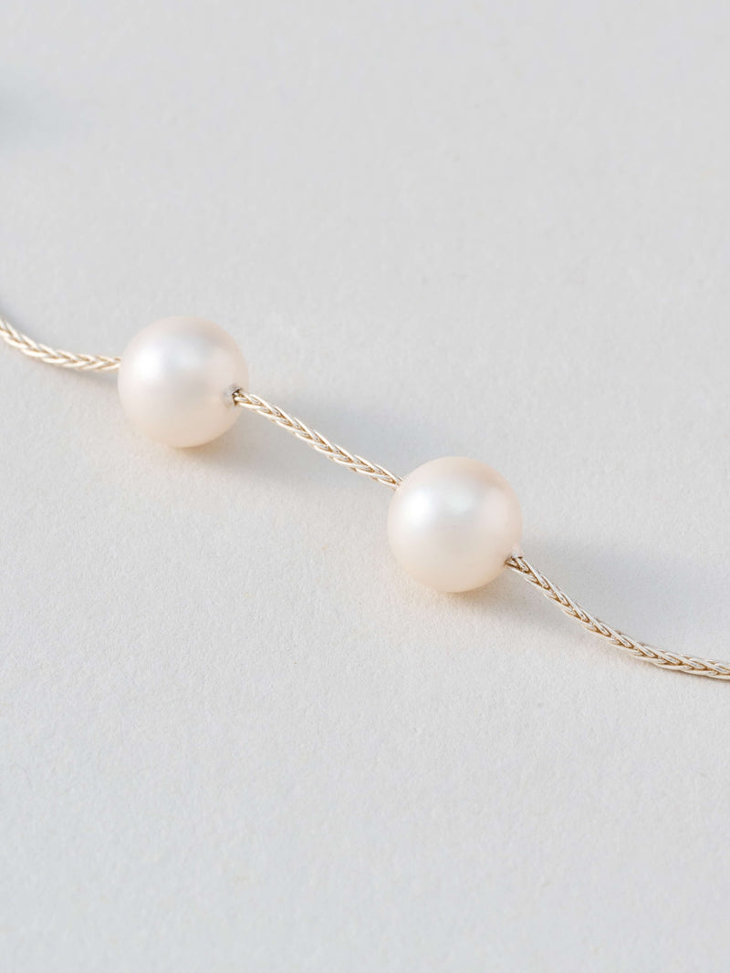 Long Pearl Chain Necklace  ロング パール チェーン ネックレス Silver/Gold