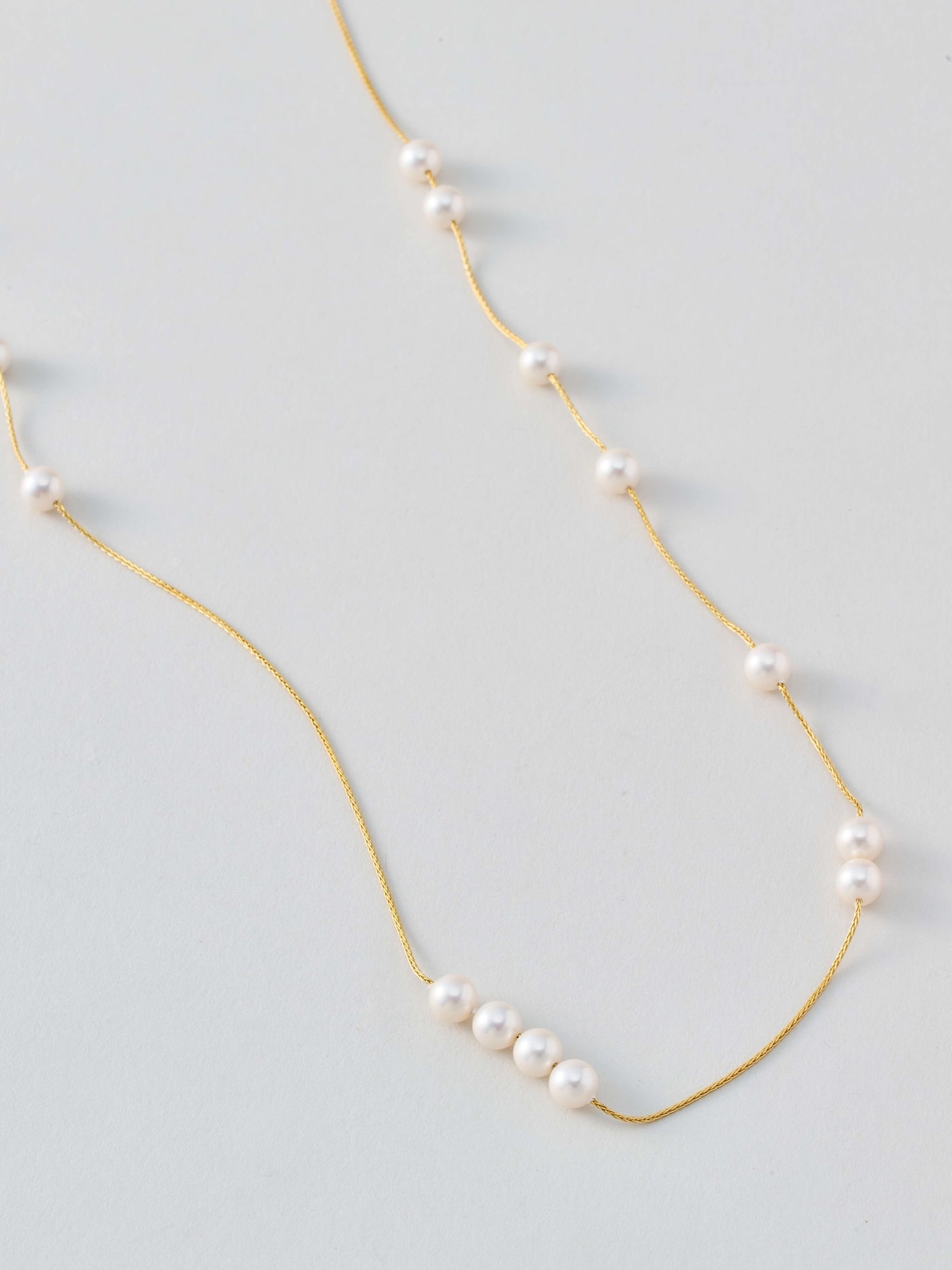 ドルチェ&ガッパーナパールロングネックレス パール2連ゴールドチェーンロングネックレス｜ネックレス - niana