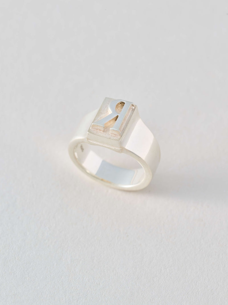 Alphabet Zigger Ring イニシャル シルバーリング A H K M N R S Y