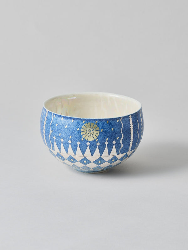 高橋朋子 茶碗《蒼光彩盌　澄月》木箱付き（T13）