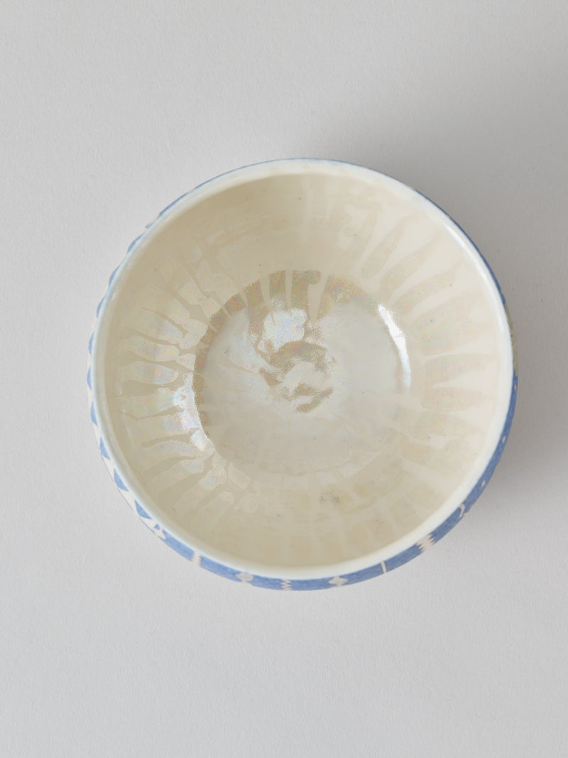 高橋朋子 茶碗《蒼光彩盌　澄月》木箱付き（T13）