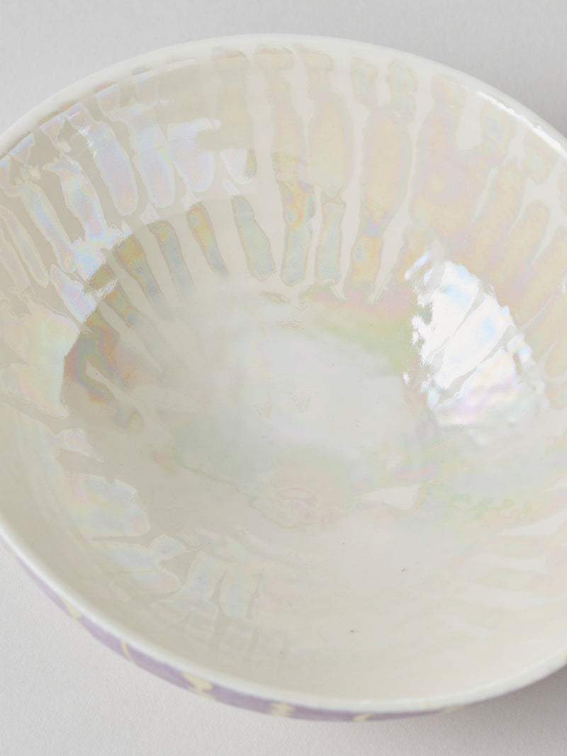 高橋朋子 茶碗《紫光彩沓盌 豊咲》（T11）木箱付き