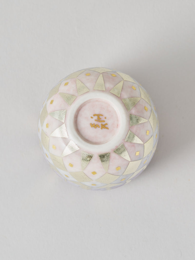 高橋朋子 《紫光彩薄茶器　豊咲》（T12）木箱付き